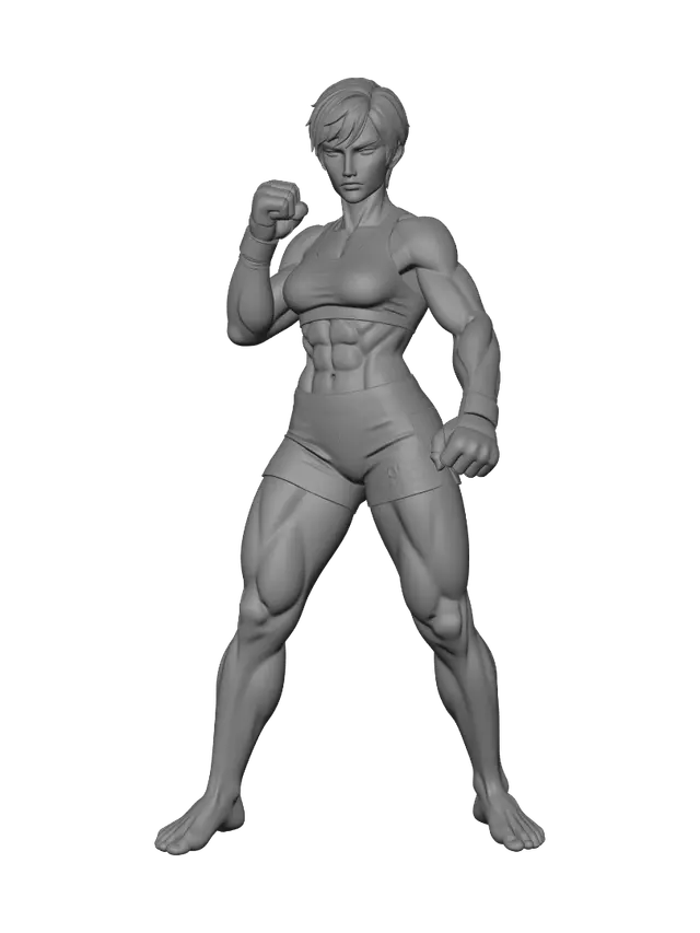 3D model for Muscular Cage Fighter
