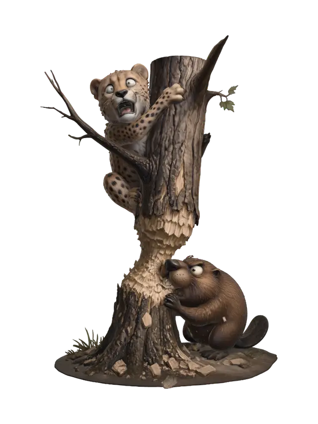 3D model for Cheetah Tree Panic