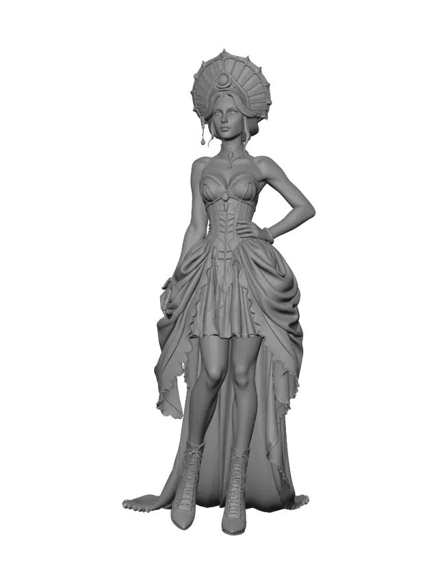 3D model for Ornate Green Gown