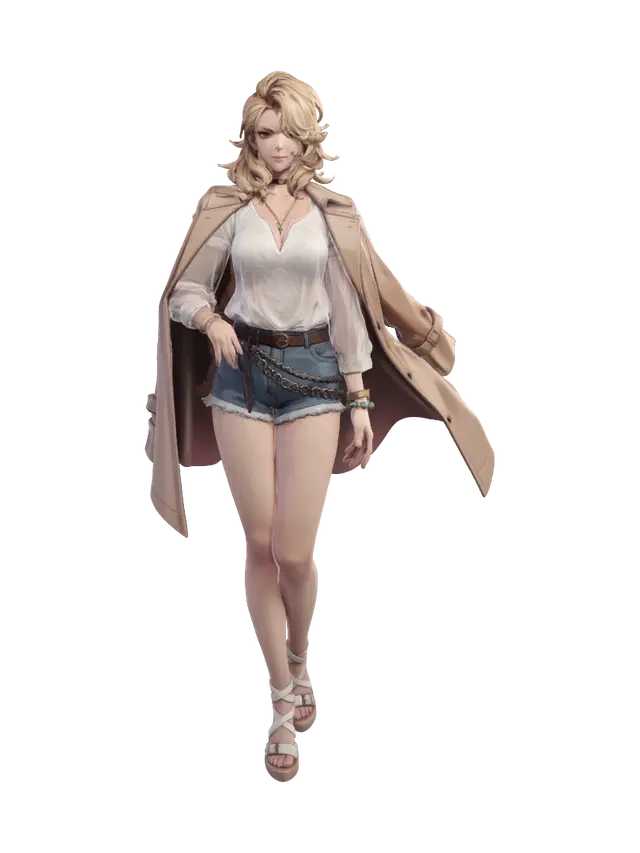 Stylized Character - Cleanlines 3D model, AI generated