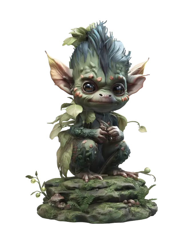 Modelo 3D de Sprout, The Verdant Sprite - Mossy, generado por IA