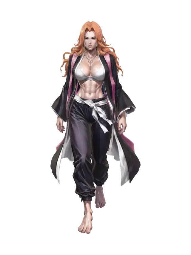 Orange Haired Warrior - Stoic 3D model, vytvořený pomocí AI