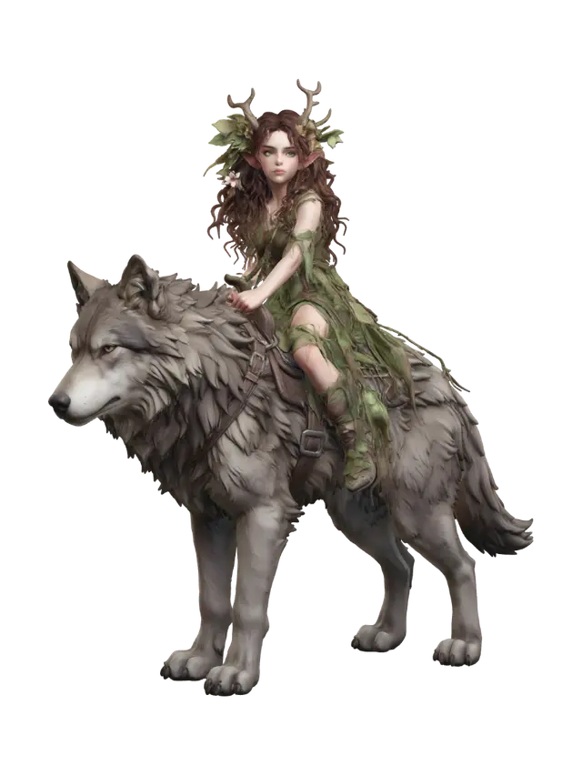 Forest Fawn Rider 3D model, vytvořený pomocí AI