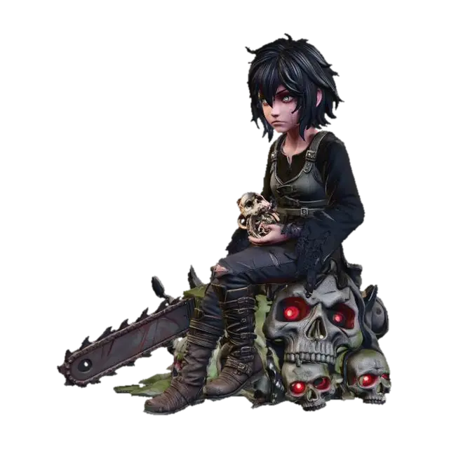 gothic child figure - Monstrosity 3D model, vytvořený pomocí AI