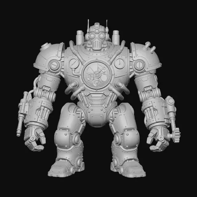 3D model for Steampunk Fantasy Mech v3