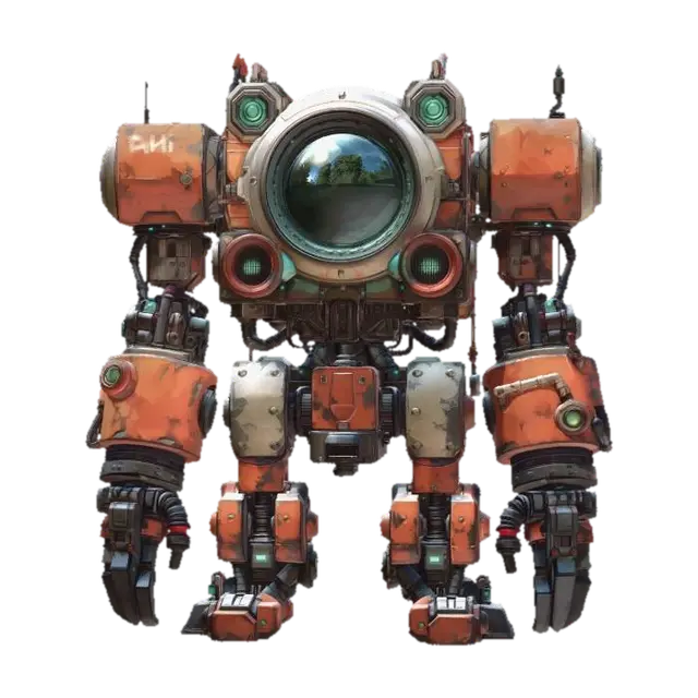 Long-armed Robot - Droid 3D model, vytvořený pomocí AI