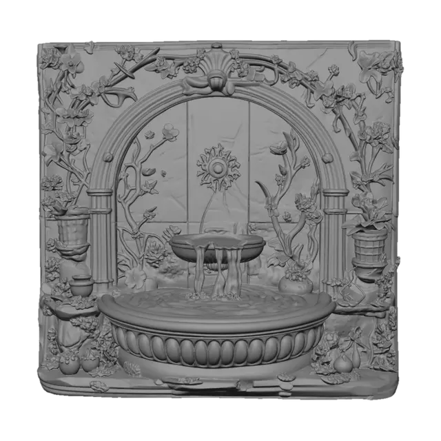 3D model for Vine-Wrapped Arch Fountain