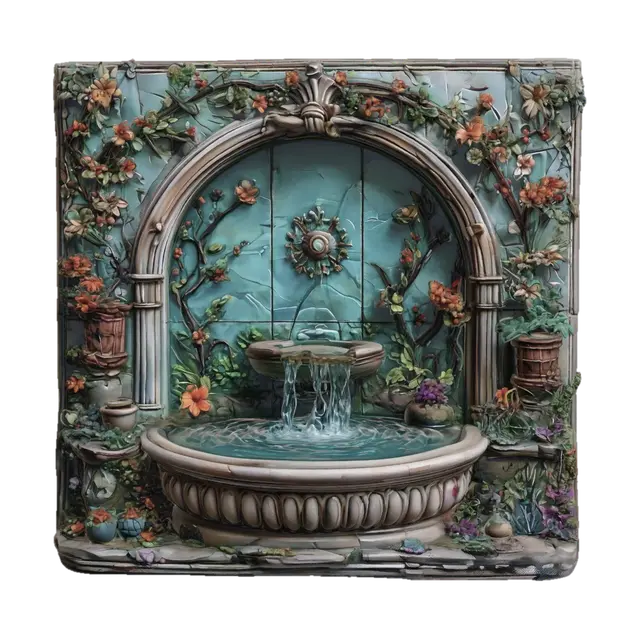 3D model for Vine-Wrapped Arch Fountain