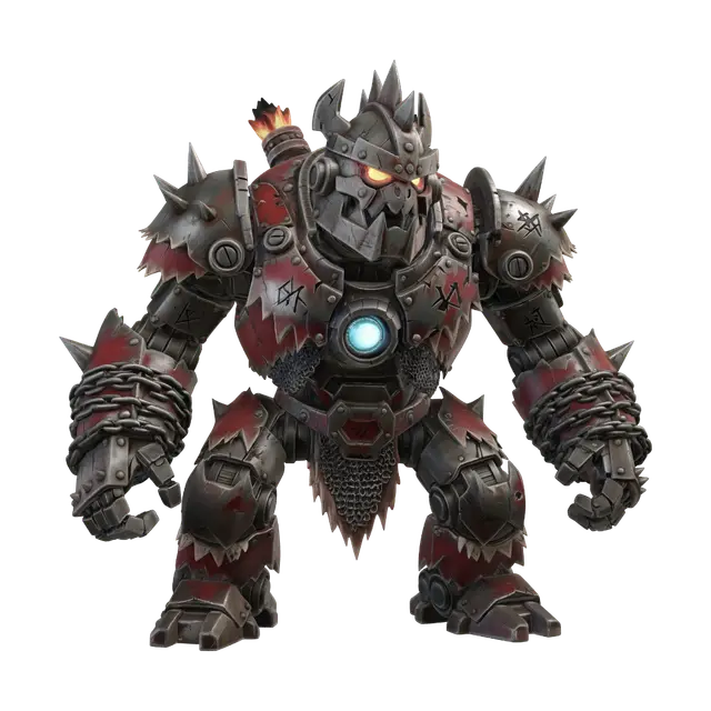 Crimson Iron Juggernaut のAI生成3Dモデル