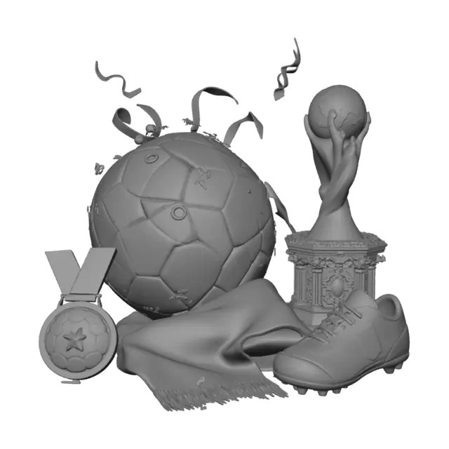 3D model for Spanish World Cup Triumph