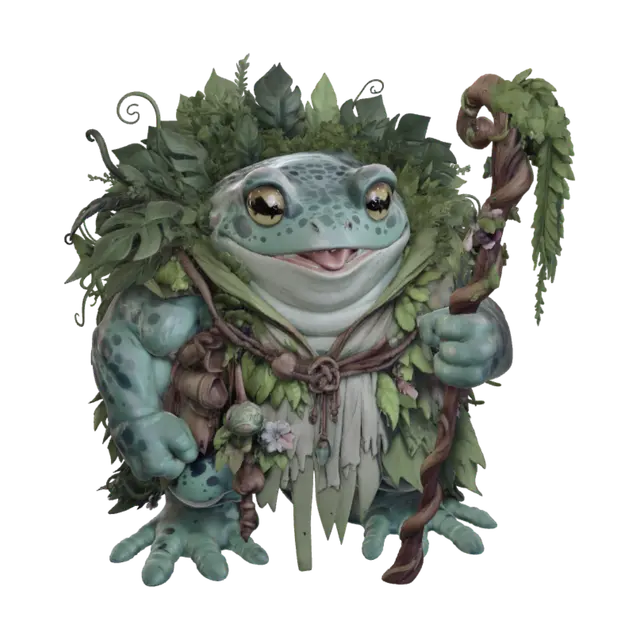 Verdant Guardian of the Jungle - Grove 3D model, vytvořený pomocí AI