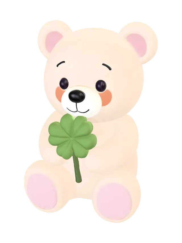 3D model for Lucky Clover Bear