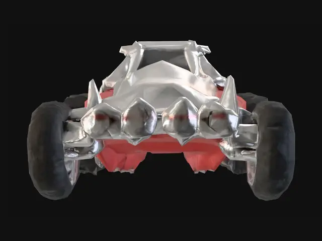 3D model for Red and White Off-Road Buggy