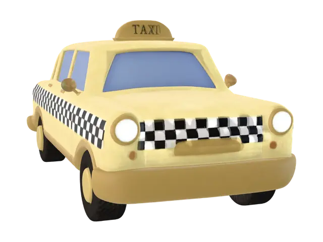 3D model for Yellow Checker Taxi