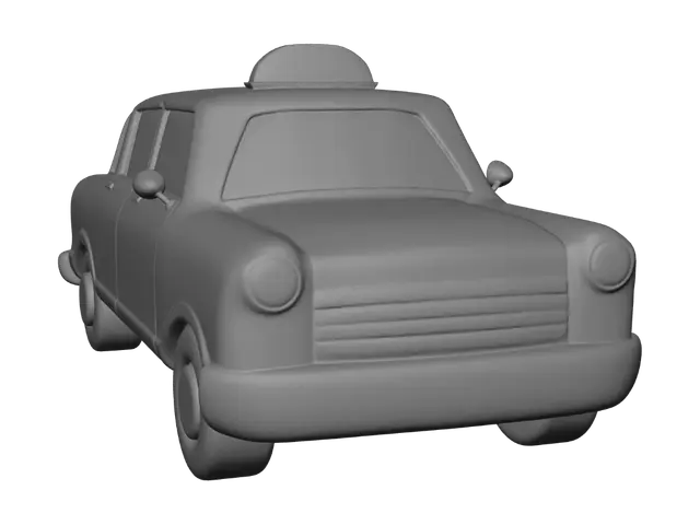 3D model for Yellow Checker Taxi