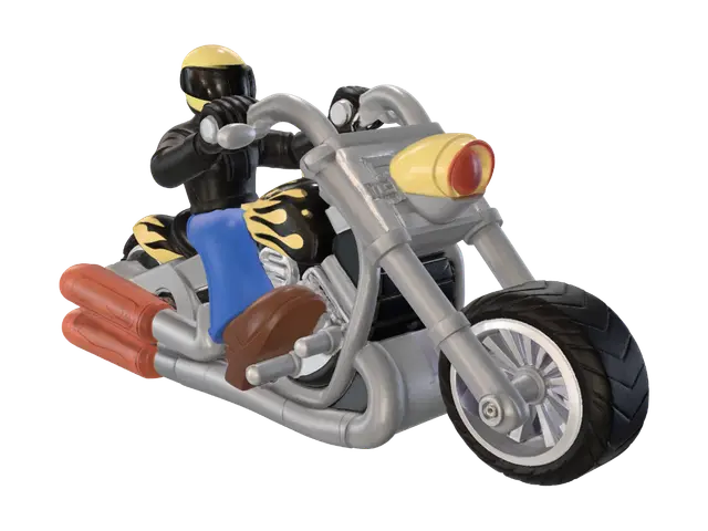 3D model for Flame Rider on a Toy Motorcycle