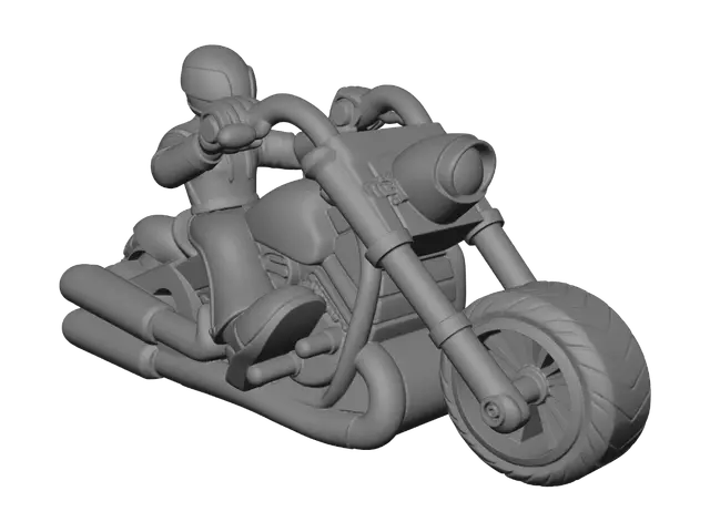 3D model for Flame Rider on a Toy Motorcycle