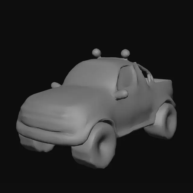 3D model for Blue Lightning Monster Truck