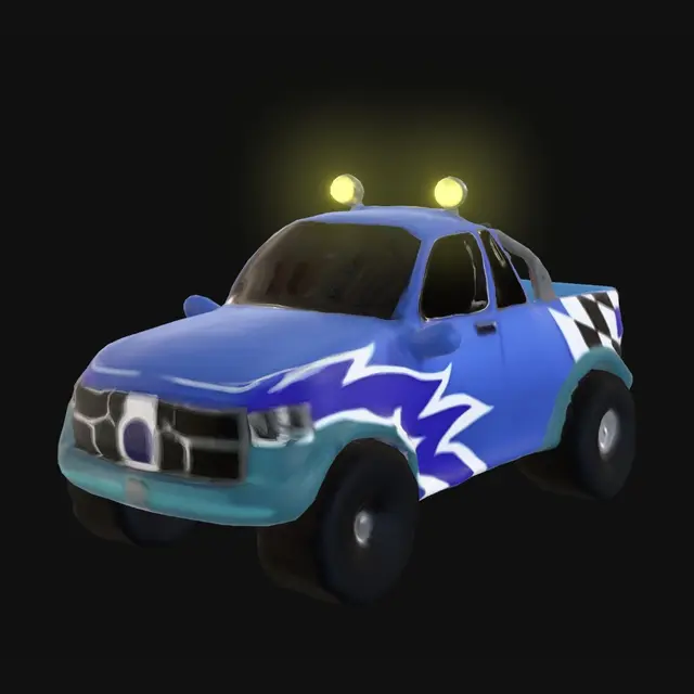 3D model for Blue Lightning Monster Truck