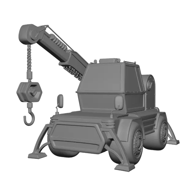 3D model for Yellow Mobile Crane