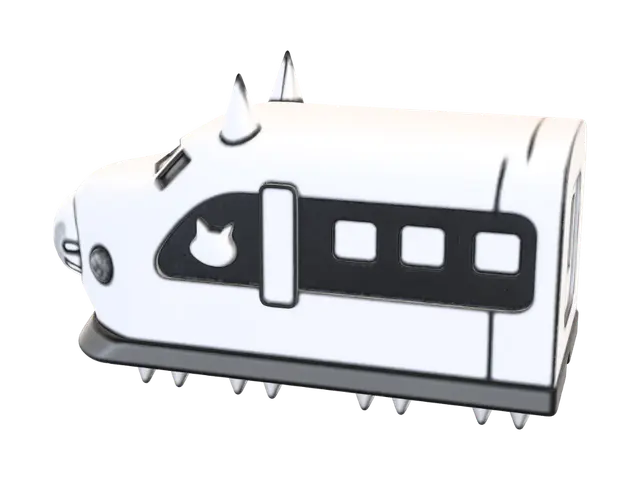 battle cats express cat - Shuttle 3D model, vytvořený pomocí AI