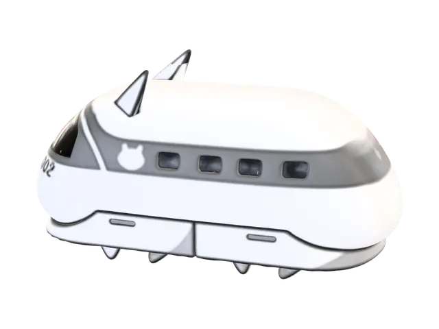 battle cats maglev cat - Shuttle 3D model, vytvořený pomocí AI