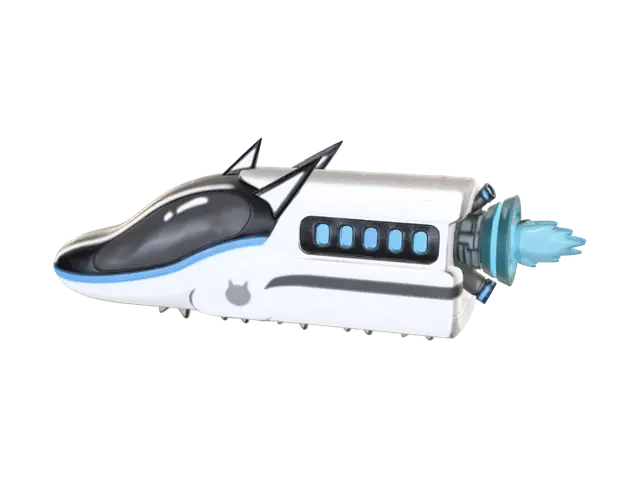 battle cats bullet train cat - Livery 3D model, vytvořený pomocí AI