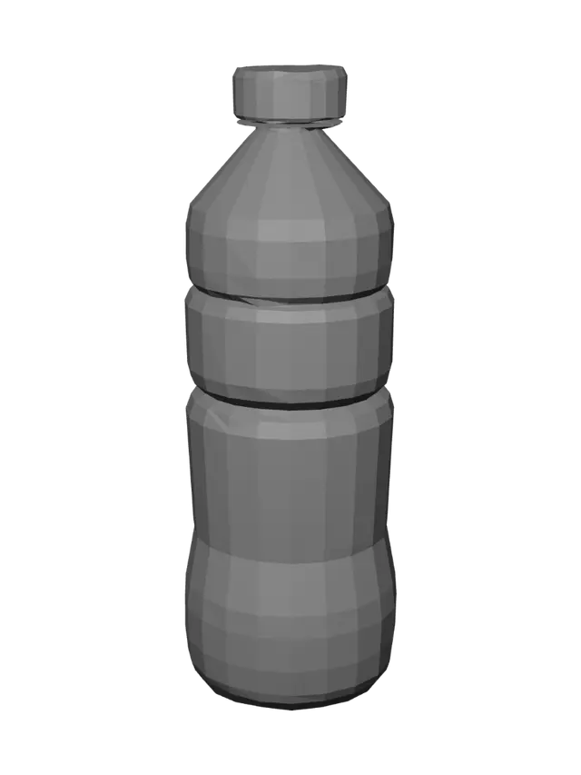 3D model for Blue Plastic Water Bottle