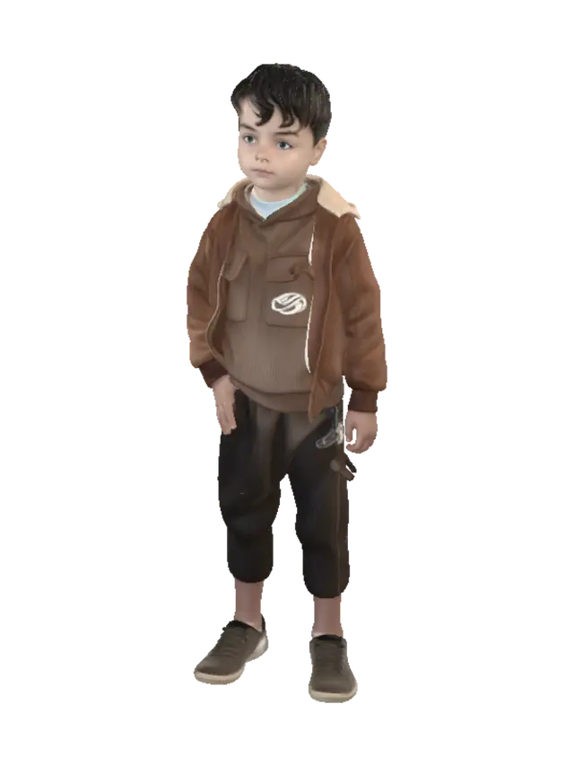 3D model for Boy in a Brown Corduroy Jacket