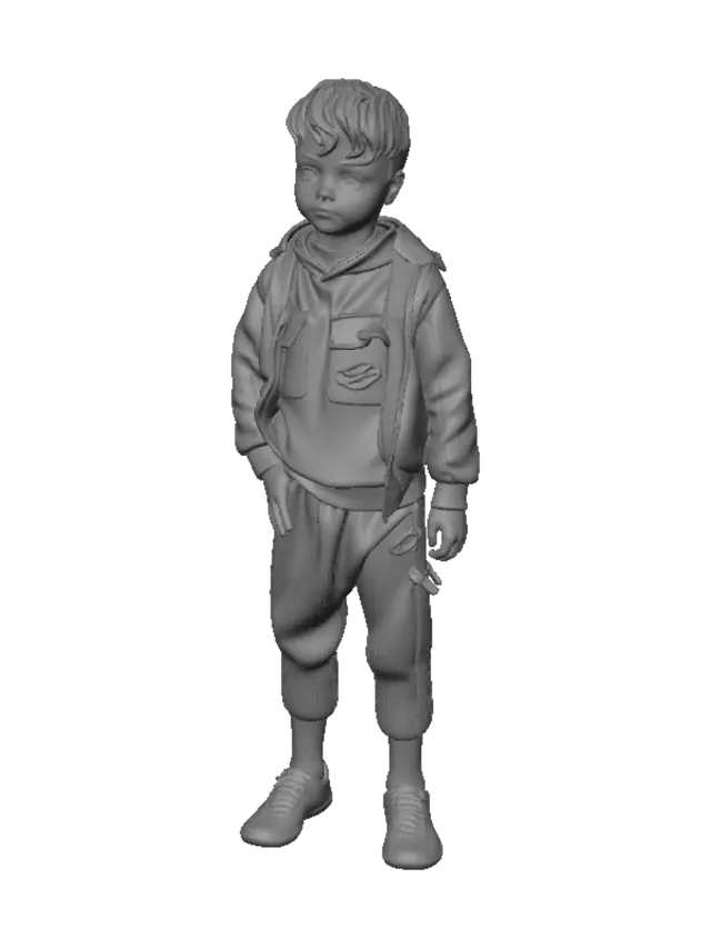 3D model for Boy in a Brown Corduroy Jacket