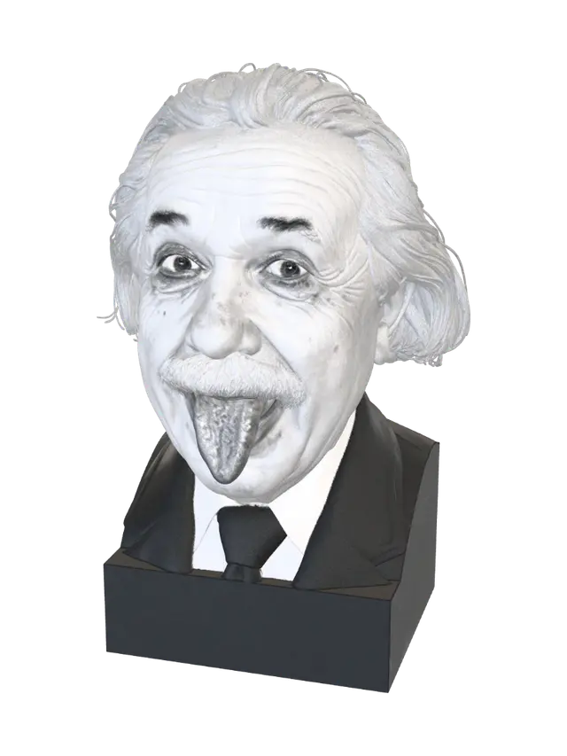 Albert - Scientist 3D model, vytvořený pomocí AI
