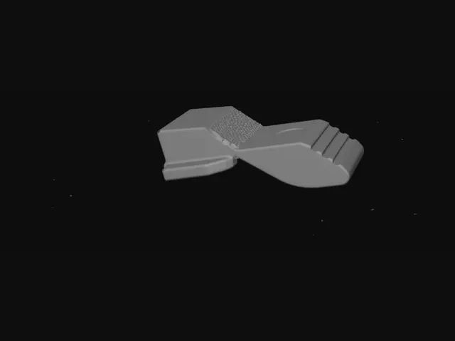 3D model for Black grooved wedge