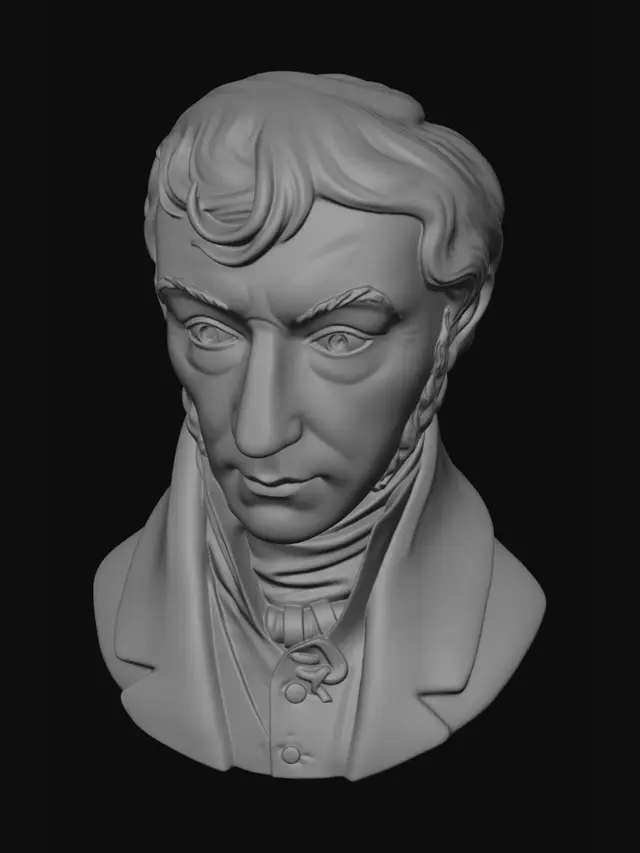 3D model for Portrait of a 19th-Century Italian Scientist