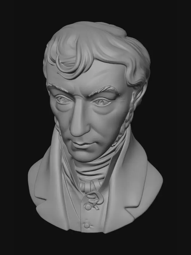 3D model for Portrait of a 19th-Century Italian Scientist
