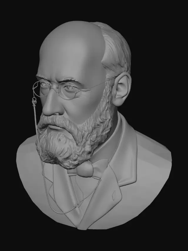 3D model for Bearded Gentleman with Monocle
