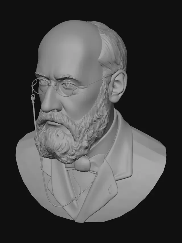 3D model for Bearded Gentleman with Monocle