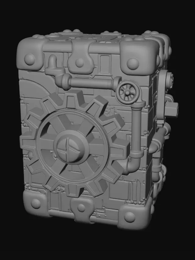 3D model for Steampunk Gear Cube