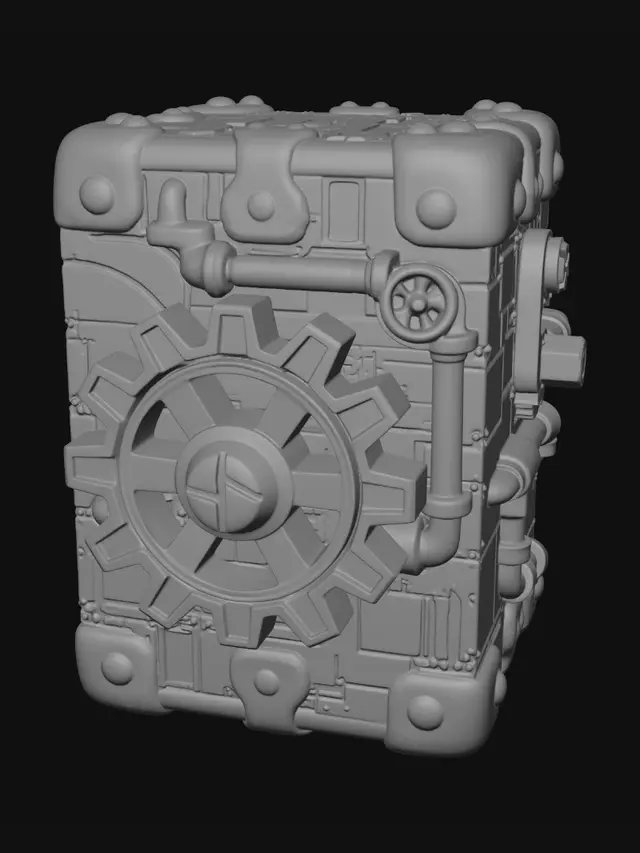 3D model for Steampunk Gear Cube