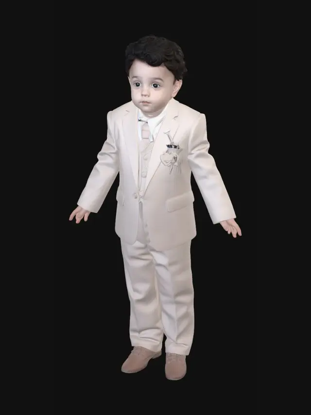3D model for Tiny Gentleman in a Beige Suit
