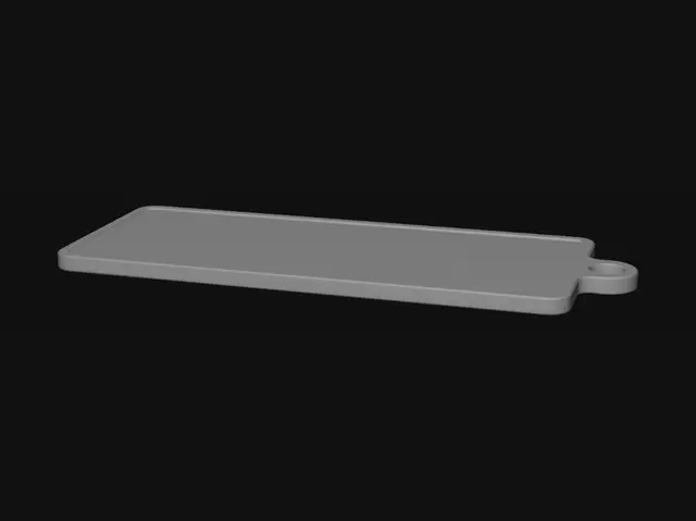 3D model for Rectangular Cast Iron Griddle with Ring Handle