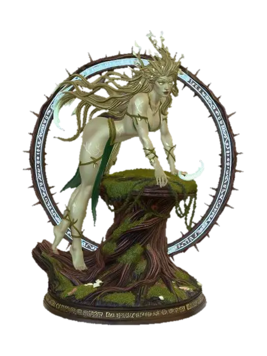 Lunar Grove Nymph 3D model, vytvořený pomocí AI