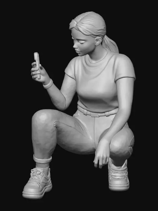 3D model for Casual Lobby Selfie