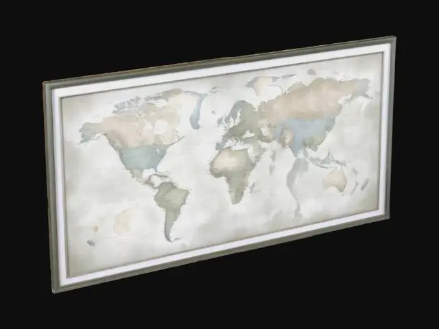 3D model for Antique World Map frame