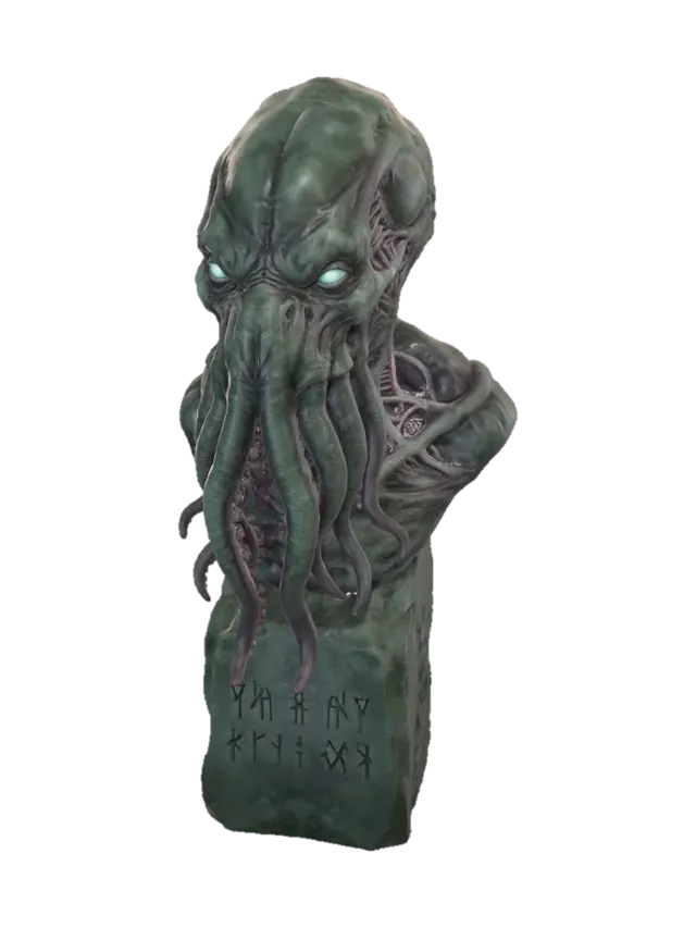 3D model for Grimdark lovecraftian cthuluhu bust, high detail. slimy,