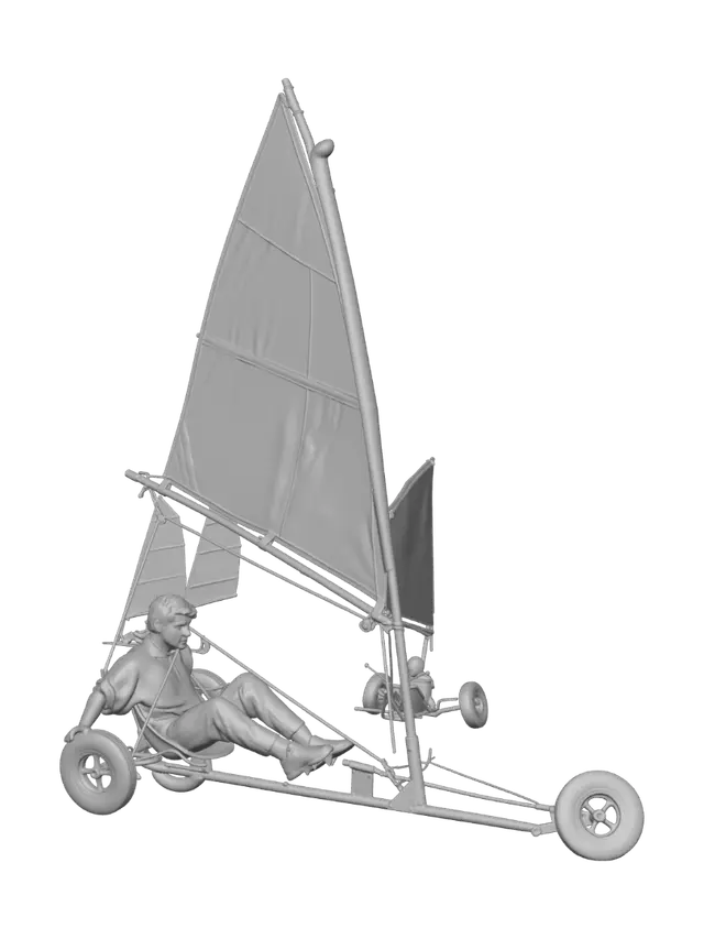 3D model for Beach Sail Buggy