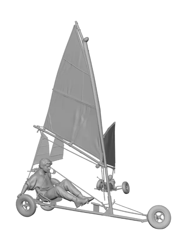 3D model for Beach Sail Buggy