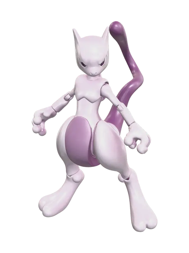 Modern Batman Mewtwo - Supervillain 3D model, vytvořený pomocí AI