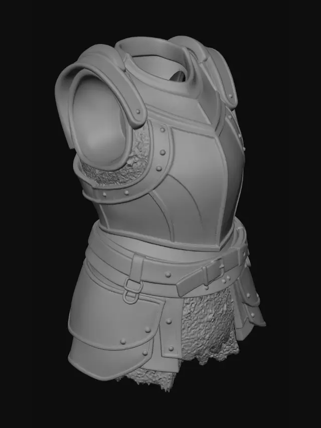 3D model for Gilded Steel Breastplate