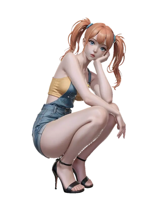 Denim Overalls Daydream - Feet 3D model, vytvořený pomocí AI