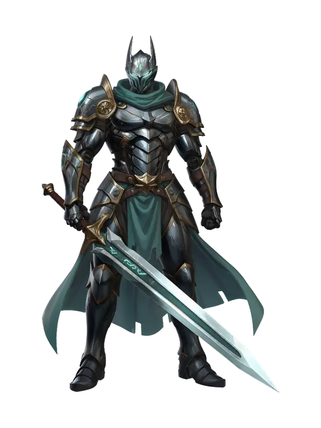Celestial Steel Knight - Paladin 3D model, vytvořený pomocí AI